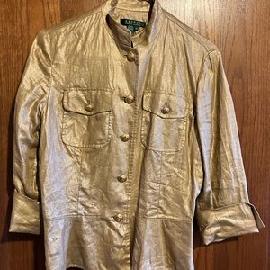 Size 6 Ralph Lauren 100% linen lightweight blazer